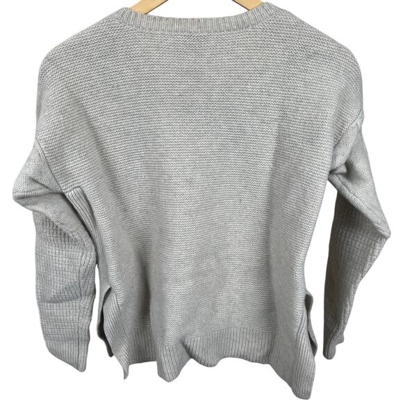 Madewell Size Medium Ivory Bobble Pom Pom Pullover Crewneck - Picture 2 of 5